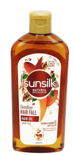 صن سيلك زيت شعر بالخروع واللوز تساقط شعر 250 مل