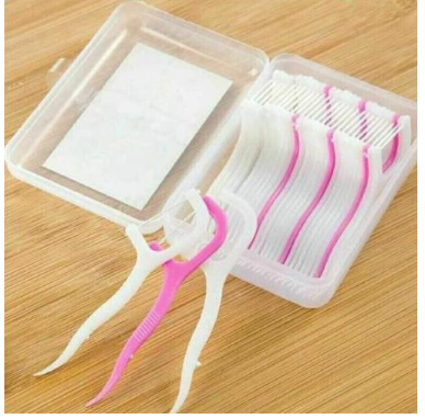 زى خلة اسنان بلاستيك بخيط 60عود