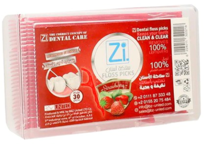 زى خلة اسنان بلاستيك بخيط 30عود فرولة