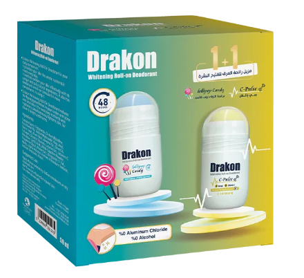 دراكون رول اون لتفتيح البشرة50 مل سي بلص + لولي بوب كاندي (1+1) 