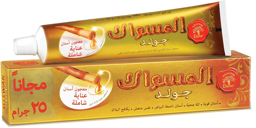 دابر مسواك معجون اسنان جولد 120مل
