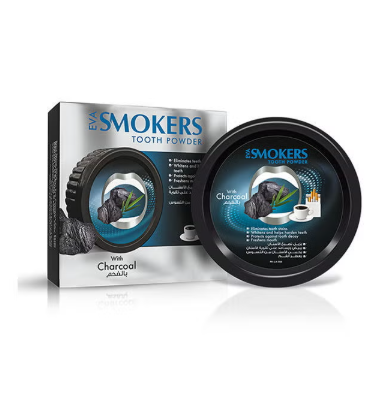 [1677] ايفا سموكرز بودرة اسنان فحم 40جم جديد
