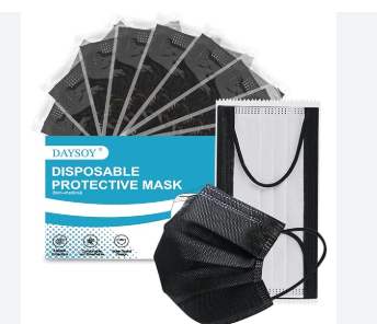 [2193] كمامات طبيه سوداء كبار 50ق