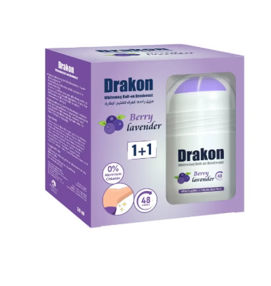 دراكون رول اون لتفتيح البشرة50 مل البيري لافندر + سي بلص  (1+1) 
